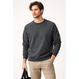 Everlane The Track Men’s Crewneck Sweatshirt Organic Cotton Gray XS NWT